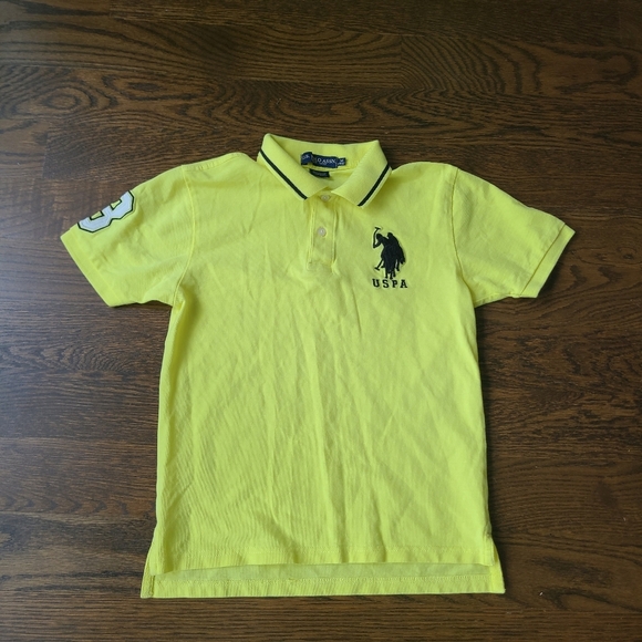 US.Polo ASSN Kids Yellow Polo TShirt sz.M(10-12) - Picture 1 of 7